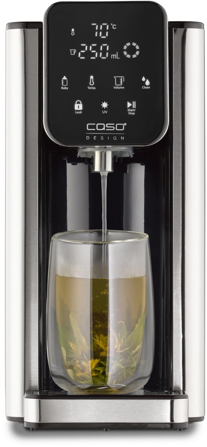 Caso HW 666 Inox UV Wasserkocher mit Wasserfilter edelstahl/schwarz