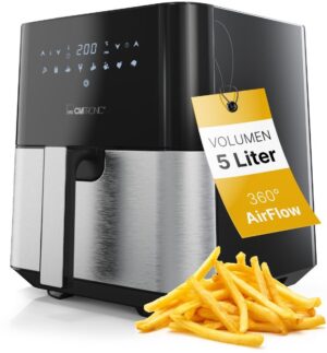 Clatronic FR 3782 H Heißluft-Fritteuse edelstahl/schwarz