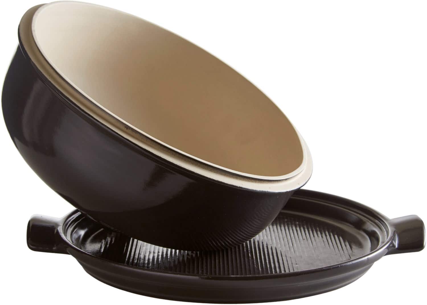 Emile Henry Brotglocke Fusain Backutensil kohle