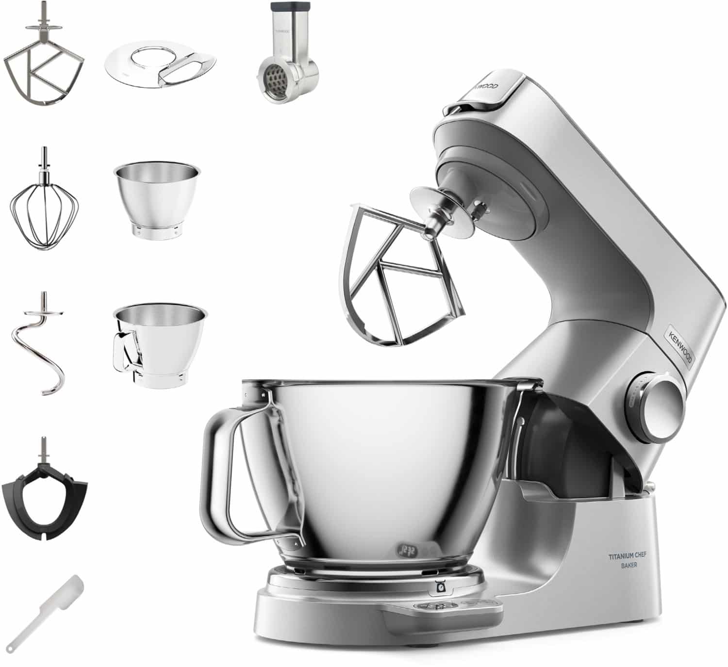 Kenwood KVC85.314SI Titanium Chef Baker Küchenmaschine silber