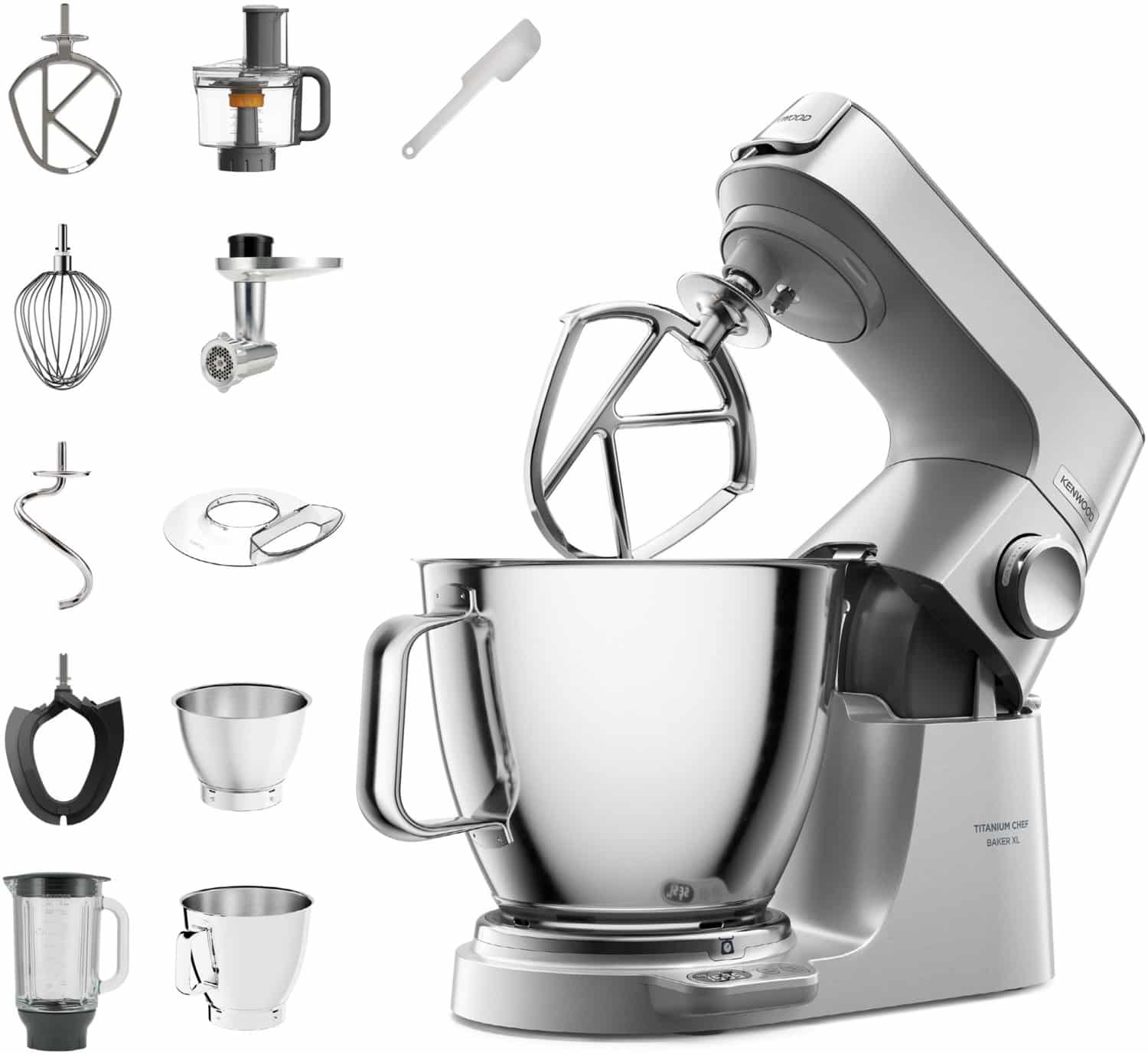 Kenwood KVL85.594SI Titanium Chef Baker XL Küchenmaschine silber