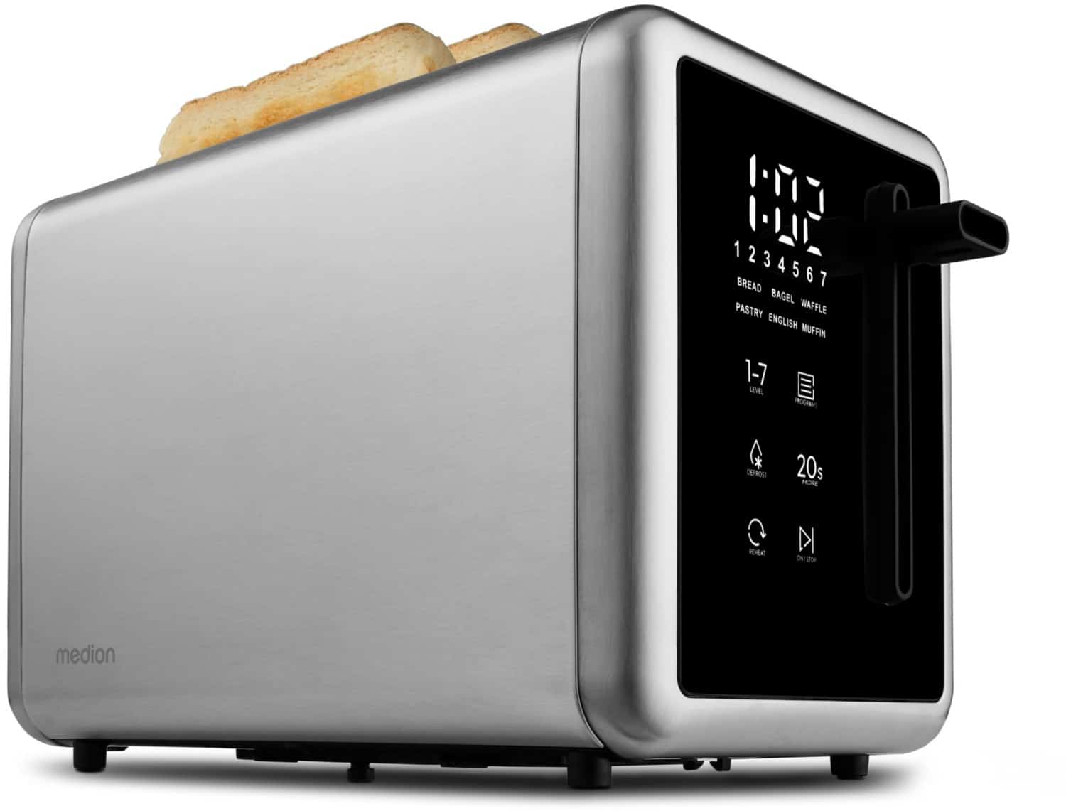 Medion Life MD12102 Kompakt-Toaster silber