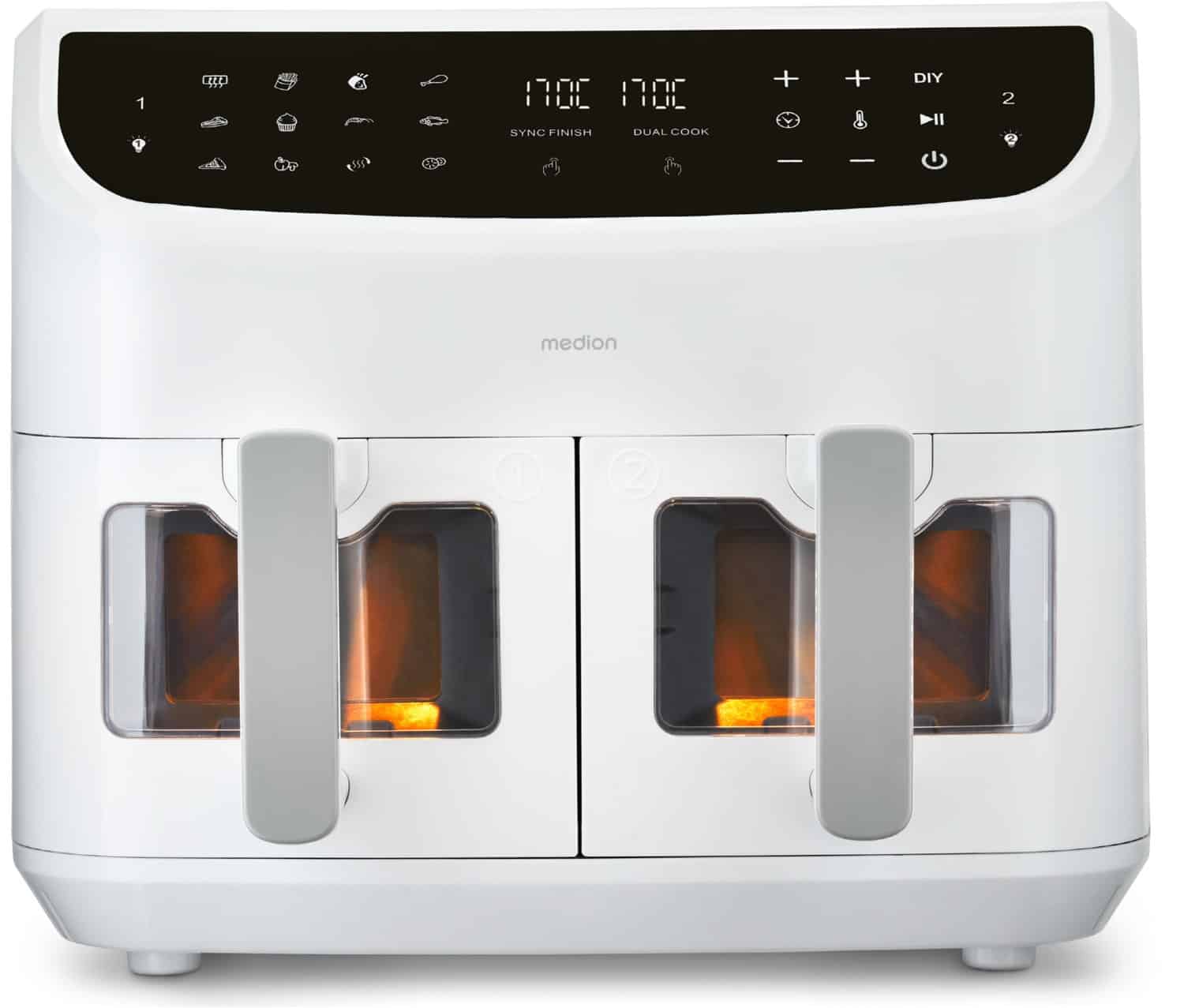 Medion Life P20 XXL Twin (MD11760) Heißluft-Fritteuse weiß