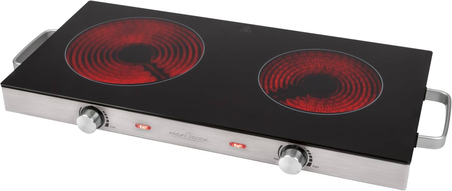 ProfiCook PC-DKP 1211 Doppelkochplatte edelstahl