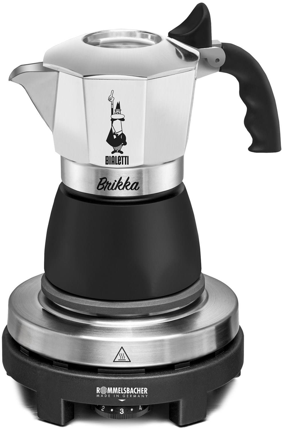 Rommelsbacher RK 505/K Espresso Geschenk-Set Kochplatte edelstahl/schwarz