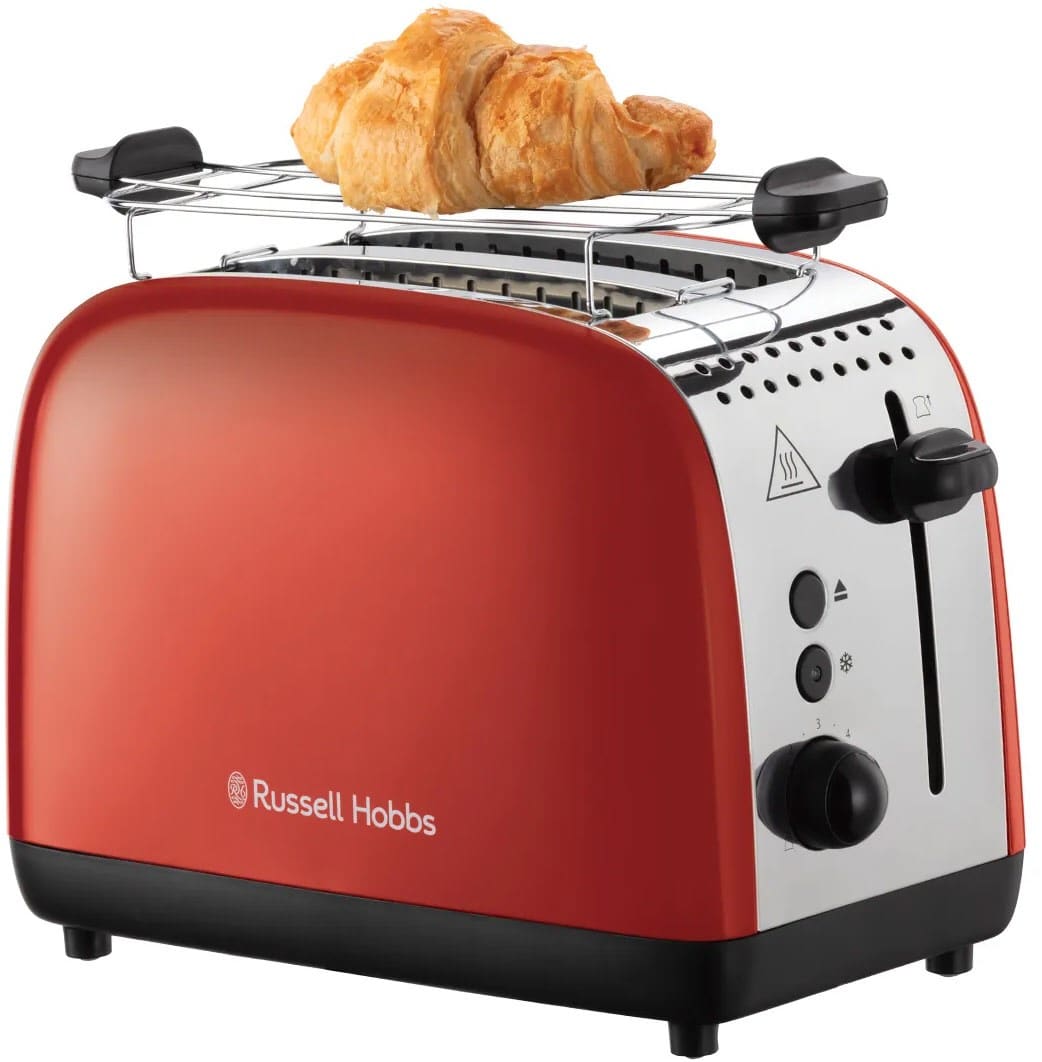 Russell Hobbs Colours Plus+ 2S 26554-56 Doppelschlitz-Toaster flame red