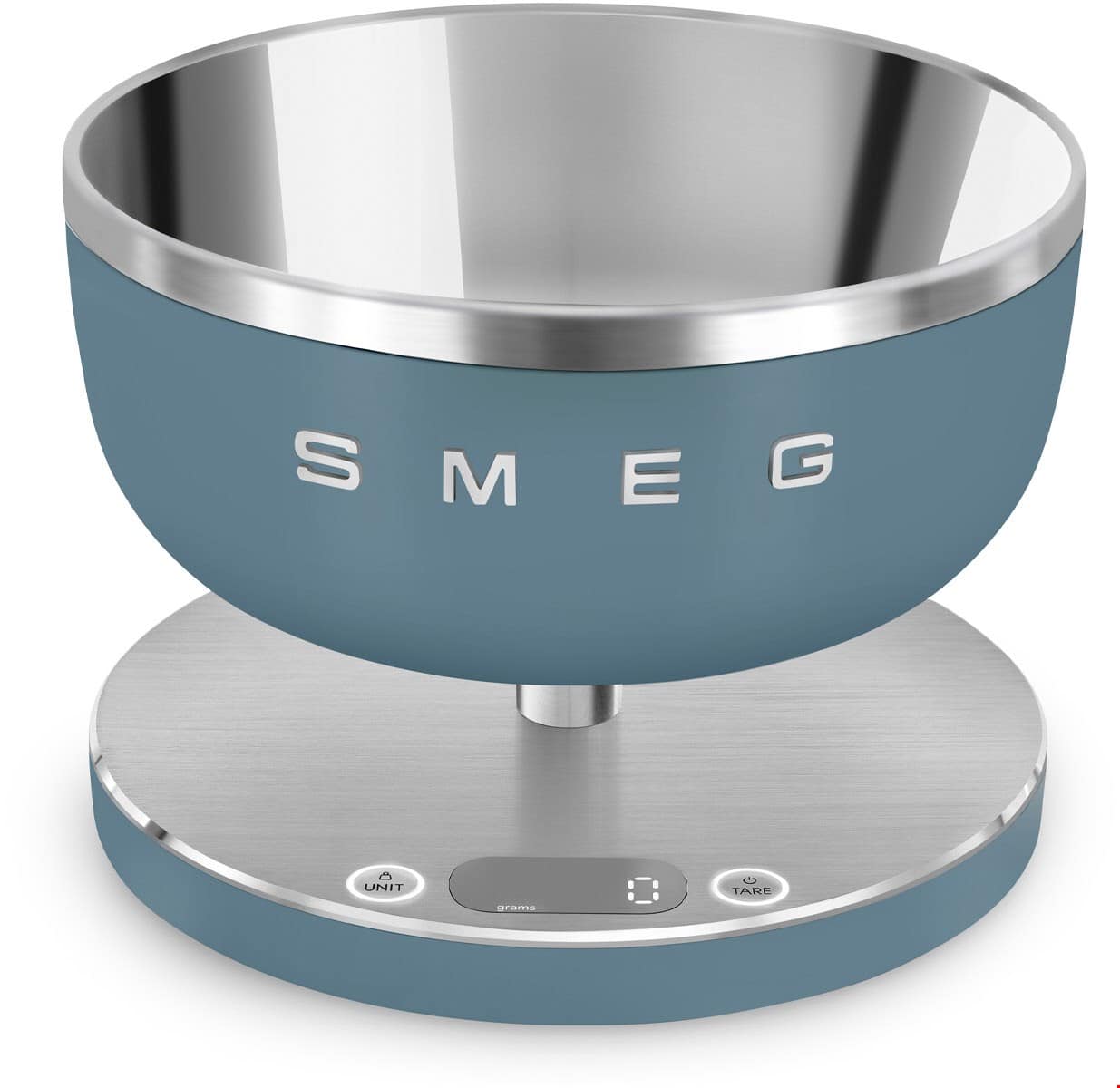 Smeg KSC01SBMWW Küchenwaage mit Schüssel storm blue matt