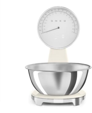 Smeg KSF01CRWW Küchenwaage mit Schüssel creme