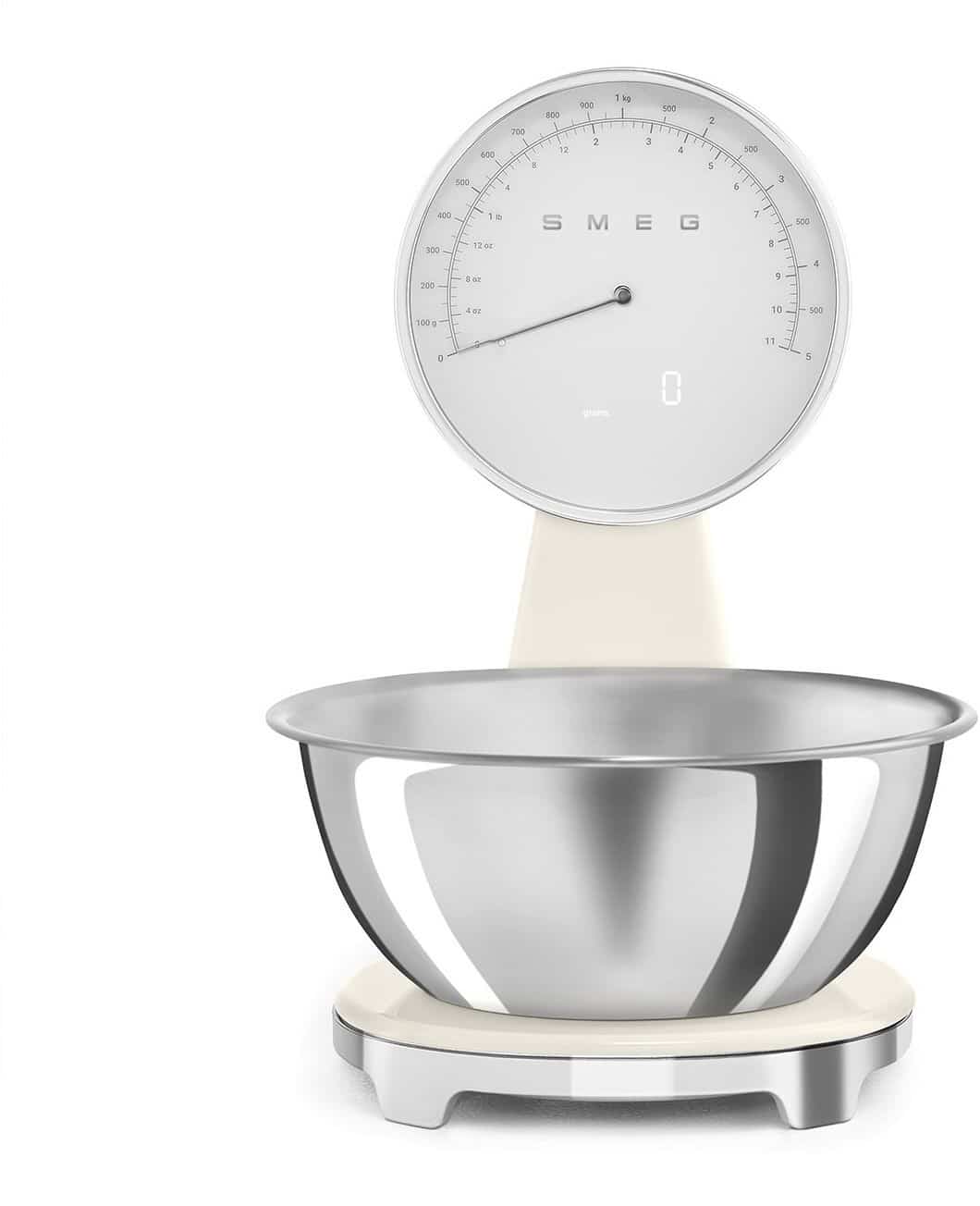 Smeg KSF01CRWW Küchenwaage mit Schüssel creme
