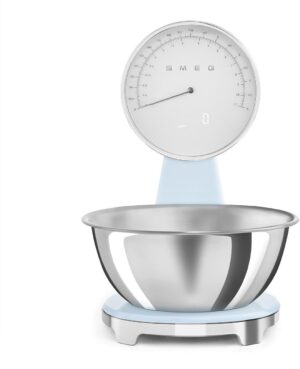 Smeg KSF01PBWW Küchenwaage mit Schüssel pastellblau
