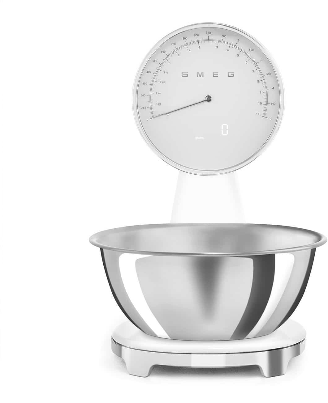 Smeg KSF01WHWW Küchenwaage mit Schüssel weiß