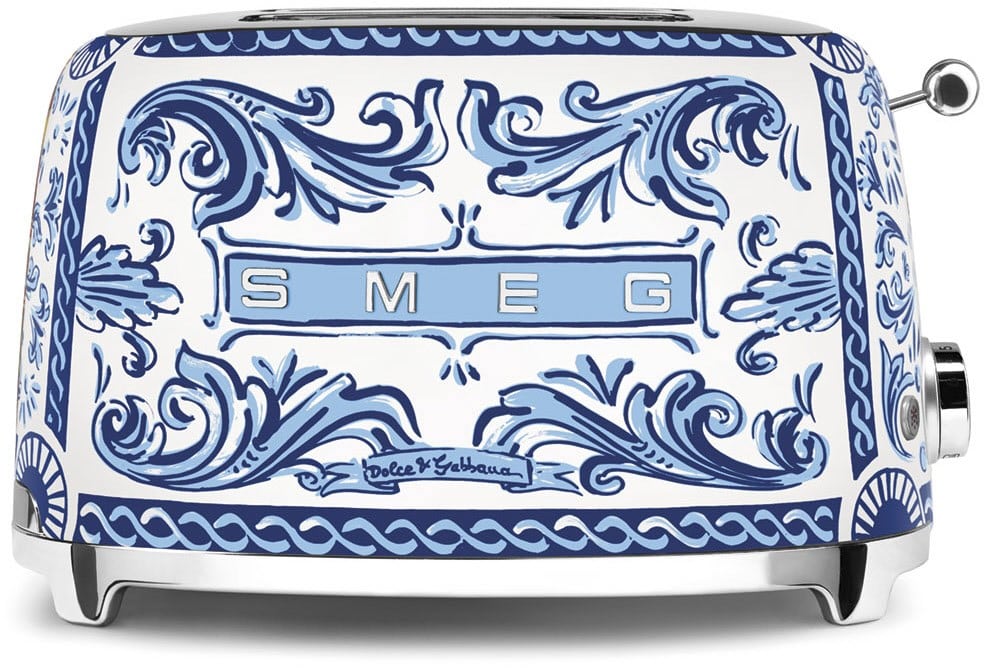 Smeg TSF01DGBEU Dolce & Gabbana Doppelschlitz-Toaster blu mediterraneo
