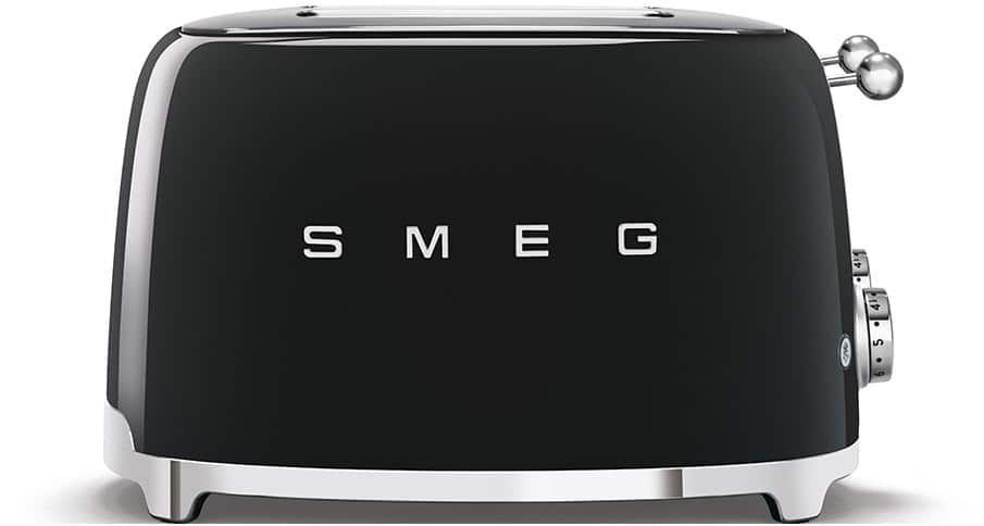 Smeg TSF03BLEU 4-Schlitz Toaster schwarz