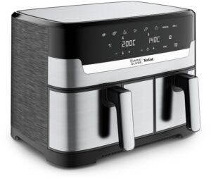 Tefal EY90JDE Dual Easy Fry & Grill Heißluft-Fritteuse edelstahl