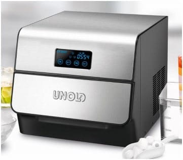 Unold 48955 Eiswürfelbereiter Edel Eiswürfelmaschine edelstahl/schwarz