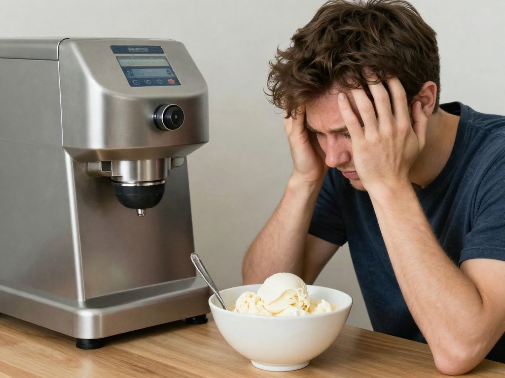 Eismaschine Eis wird nicht fest