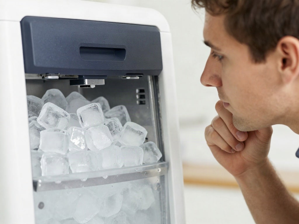 Eiswürfelmaschine Eis schmilzt